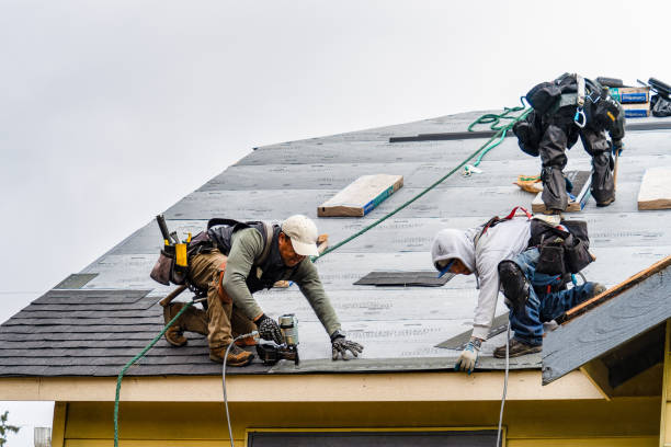 Professional Metal Roofing technician working in Winthrop, ME